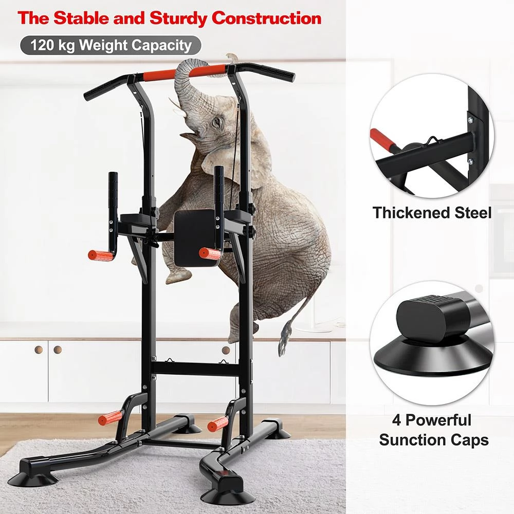 Power tower dip online station pull up bar